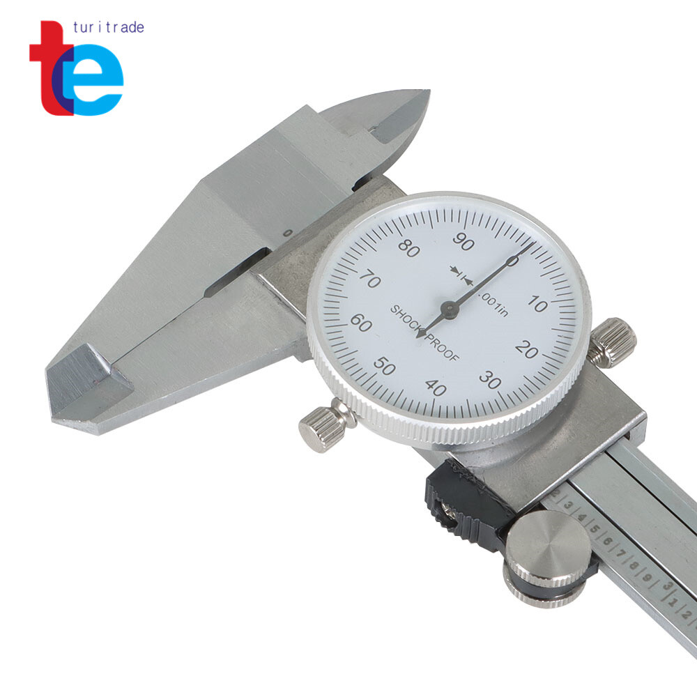 6" Utility Dial Caliper, 0.001" Resolution With Slide Lock, Including Case