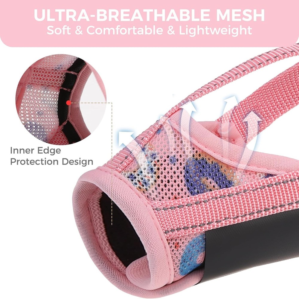 Dog Muzzle Soft Muzzle Anti Biting Barking Chewing Comfortable Air Mesh Mouth