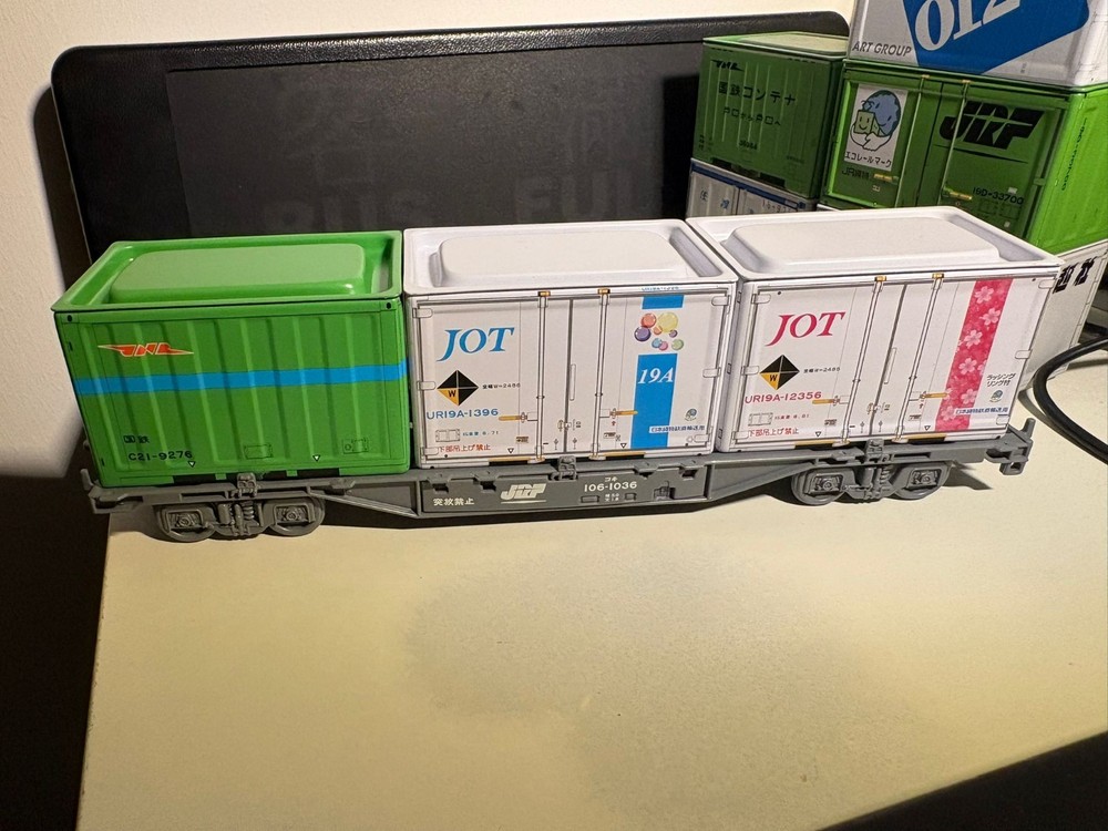Japanese Container Storage Box JOT Container Model 3 Set + Train