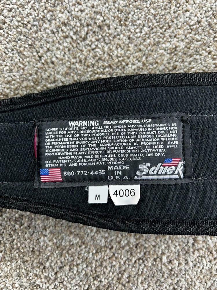 SCHIEK 4006 Ultimate Back Support - Lower Back Belt Weightlifting Training NICE!