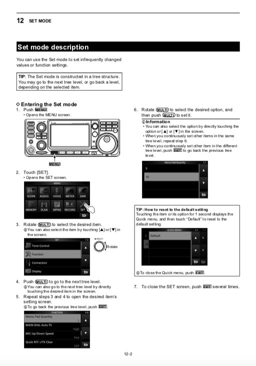 Icom IC7300 Transceiver OWNER'S FULL MANUAL