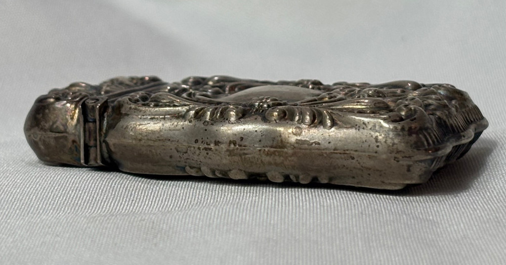 Antique Sterling Silver Match Safe 16 Gram Vesta Striker Bottom