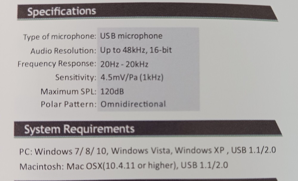 Cmteck Studio USB Microphone CM-G006 See Description for System Requirements GUC