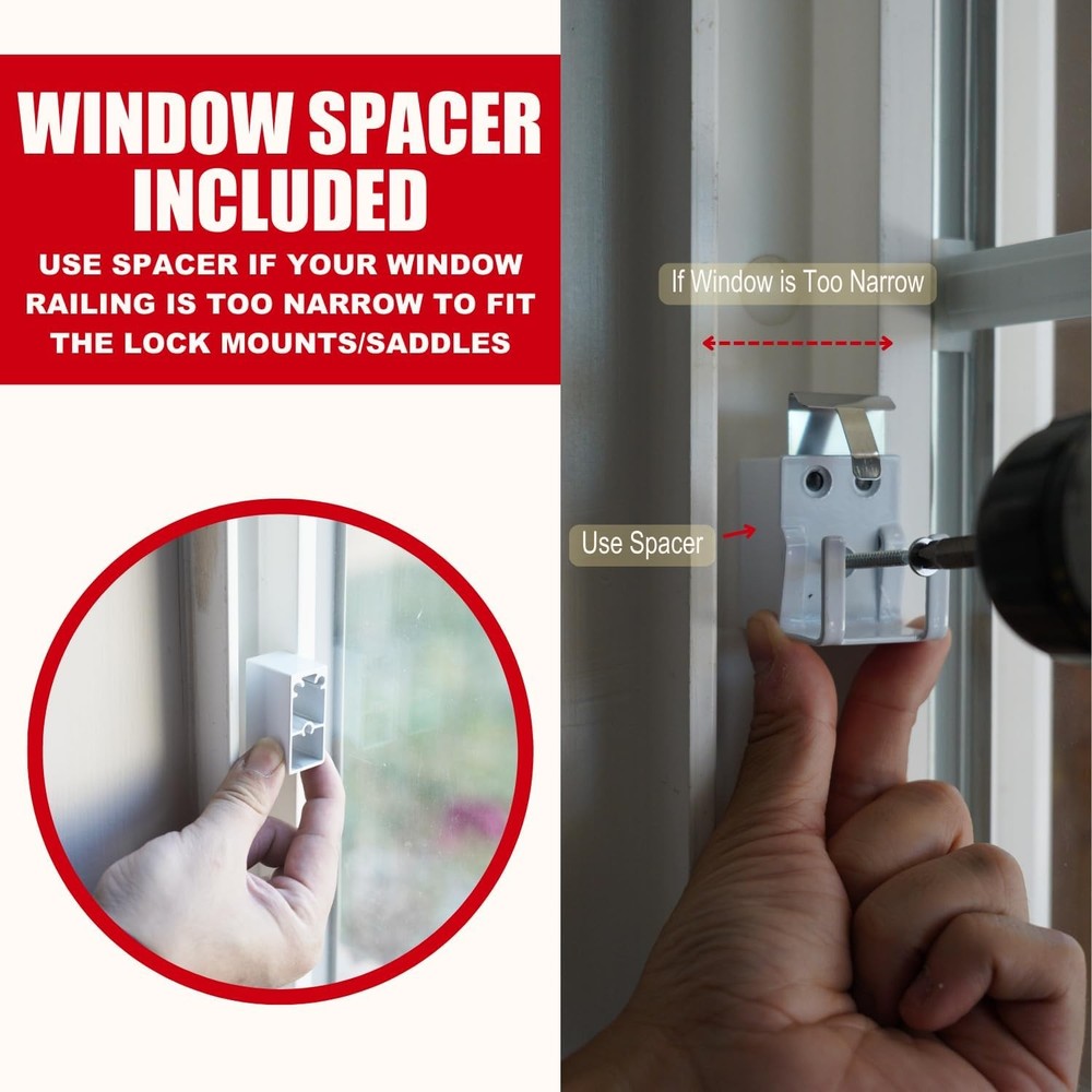 Extendable (14.25" to 37") Security Bars for Windows - White