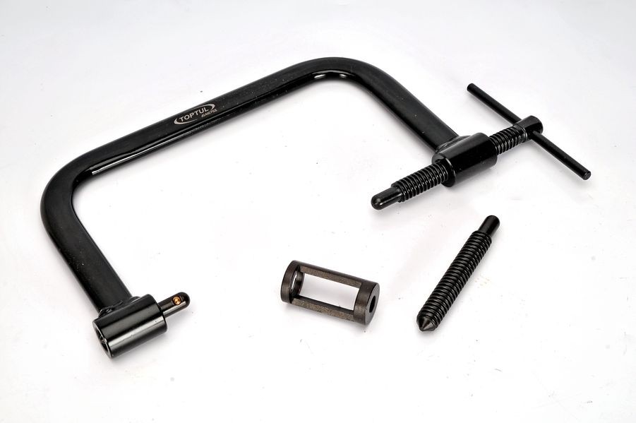 Valve spring release press