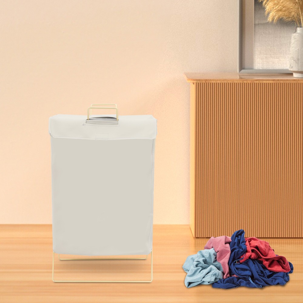 Large Laundry Hamper Collapsible X-Frame Laundry Basket w/Lid