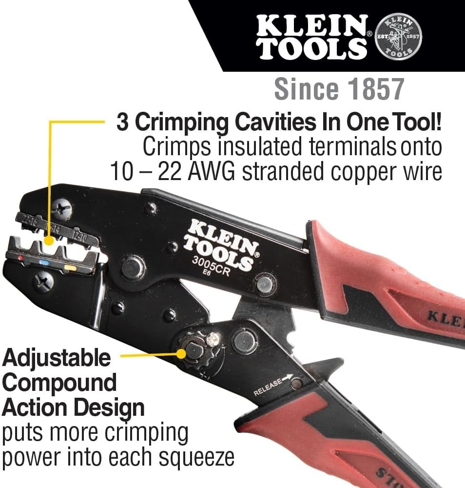 Versatile Electrical Tool Kit: Automatic Wire Stripper & Ratcheting Crimper Duo