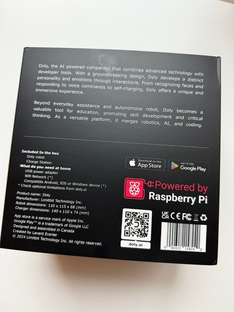 DOLY AI Raspberry Pi powered customizable robot