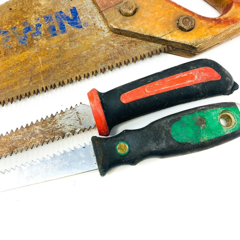 5 Pcs Irwin, Stanley, Greenlee 213103 Hand Saws, Different Sized Hand Tools