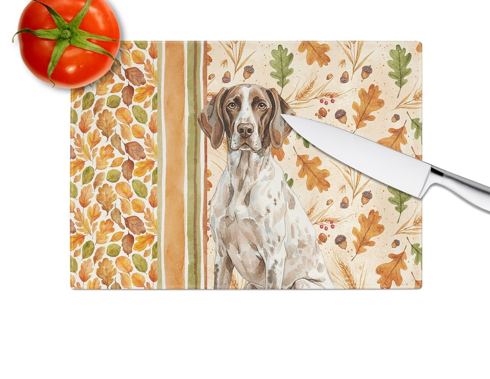 German Shorthaired Pointer Fall Glass Cutting Board WDK7848LCB