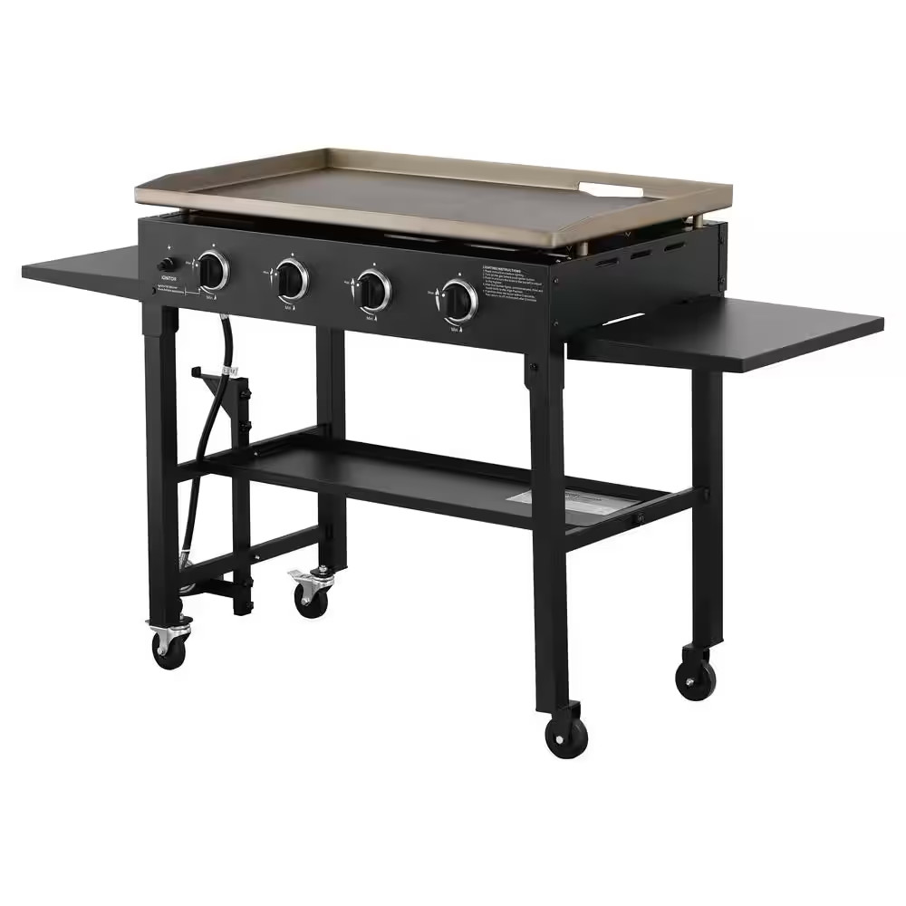 4 Burner Liquid Propane Flat Top Griddle