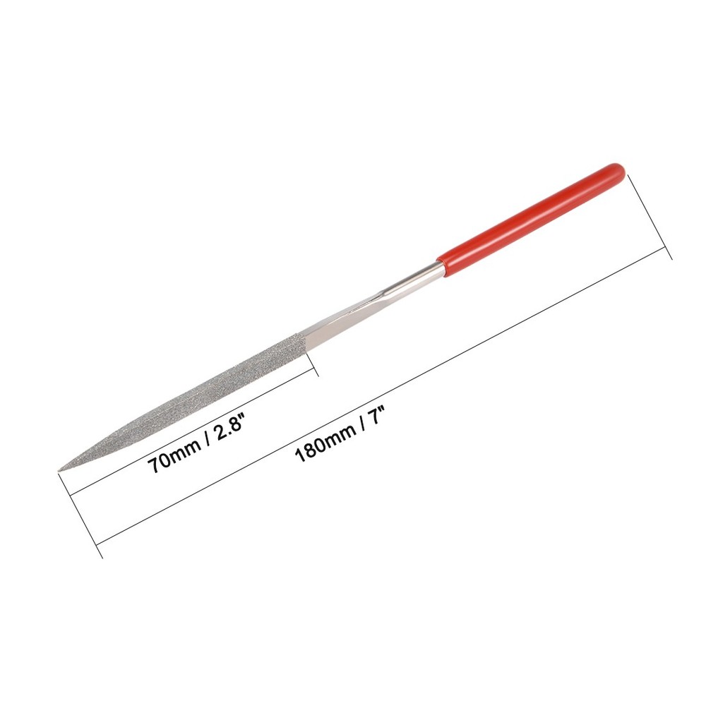 4Pcs 5x180mm Triangular Diamond Needle File 150 Grit