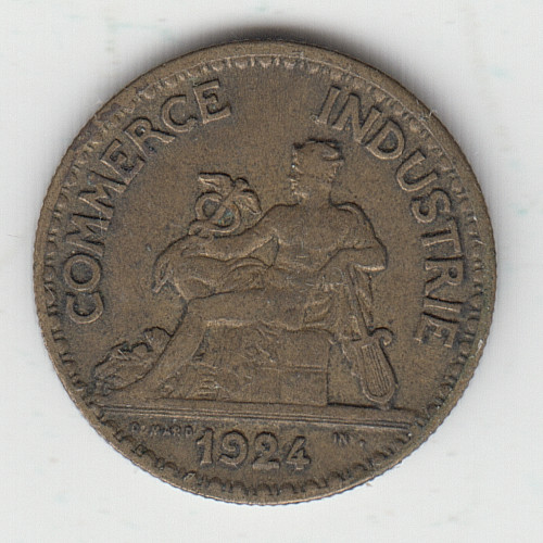 France 50 Centimes 1924 as shown