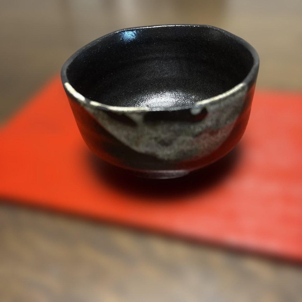 Tea Utensils black wave pattern