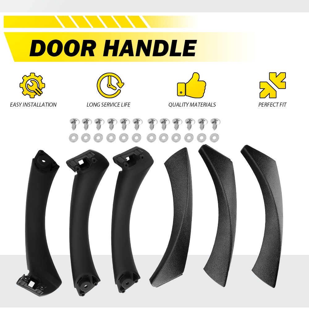 Passenger Side Inner & Outer Door Panel Handle Pull Trim Cover For BMW E90 328i