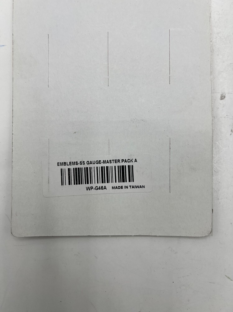Woodys Accessories Emblems SS Engraved Gauge Plate (Master Pack A) WP-G46A