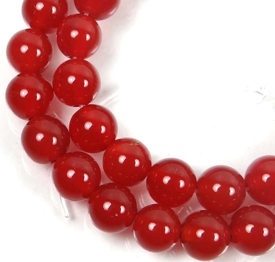 6mm AA Carnelian Agate Round Beads 15"