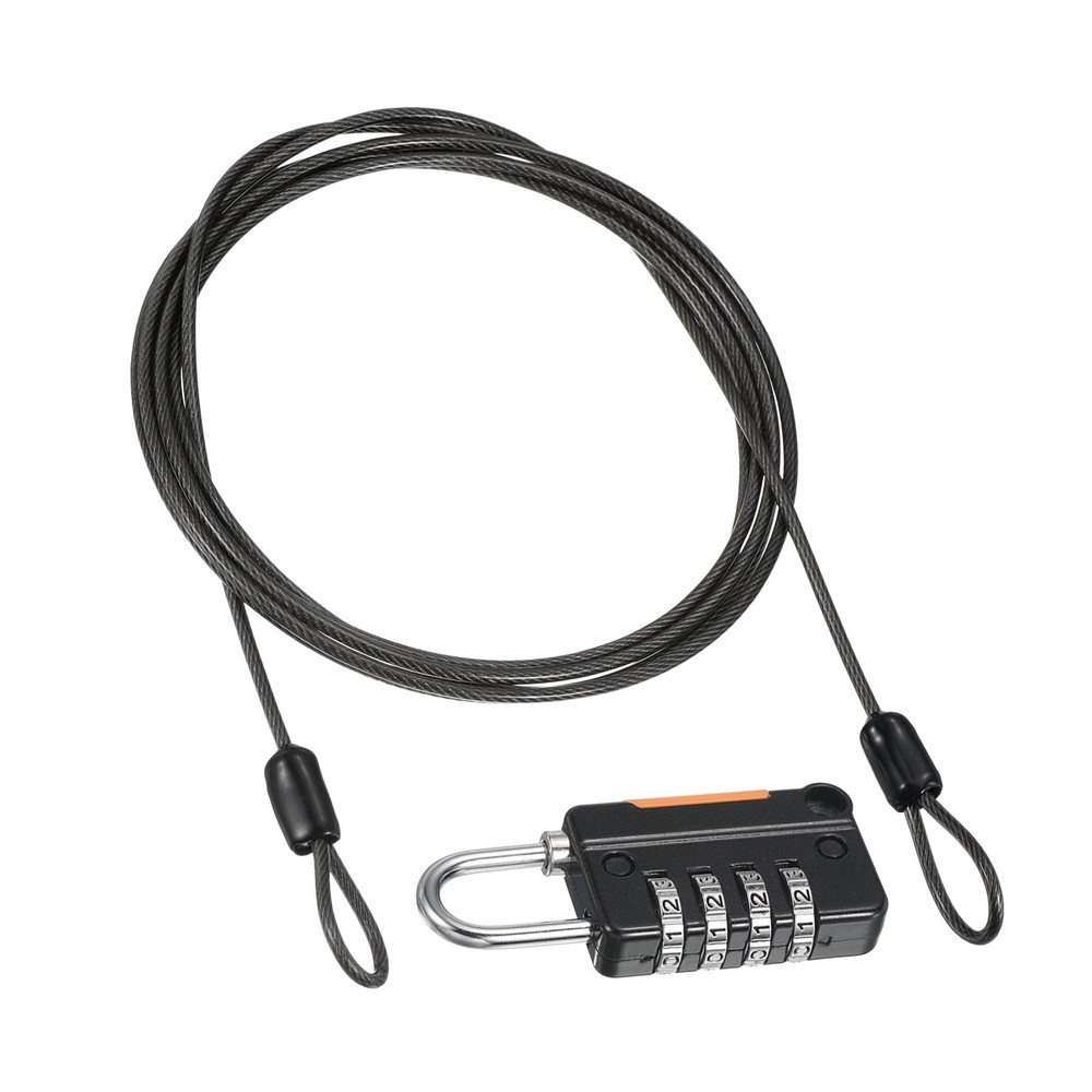 1Pcs 6.5Ft 4Digit Security Cable Padlock Combination Lock