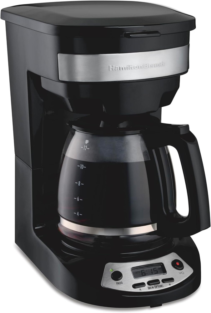 Hamilton Beach 12 Cup Programmable Drip Coffee Maker Machine, Regular & Bold Bre