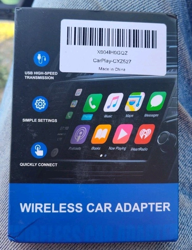 Wireless Adapter For Car - Compatible with CarPlay & Android Auto CXZ527 Generic
