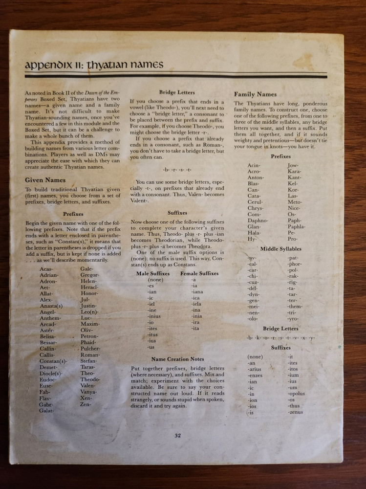DDA1 Arena of Thyatis module D&D adventure TSR Basic Dungeons & Dragons BECMI