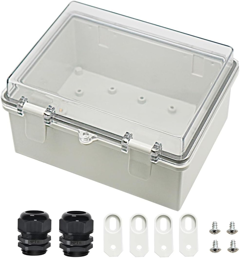 Junction Box ABS Plastic Dustproof Waterproof IP65 Electrical Boxes Hinged Shell