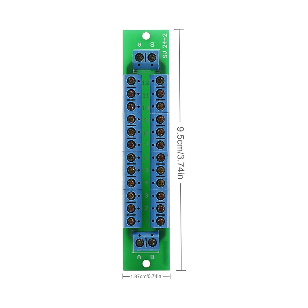 2 Units Power Distribution Board 2 Inputs 13 pairs Outputs for DC AC Voltage