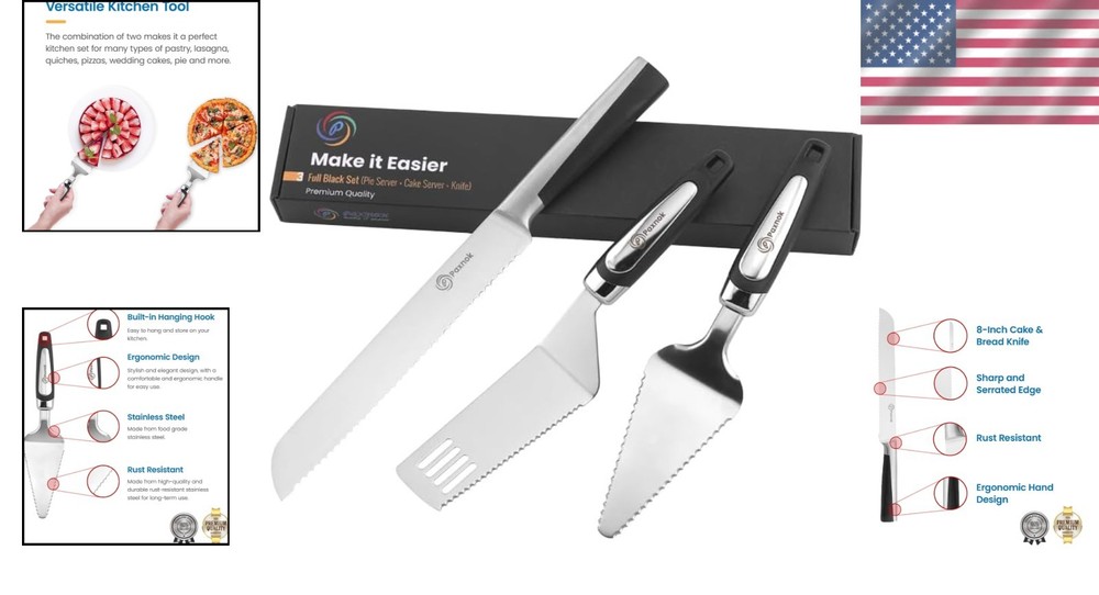 Stainless Steel Pie Server and Knife