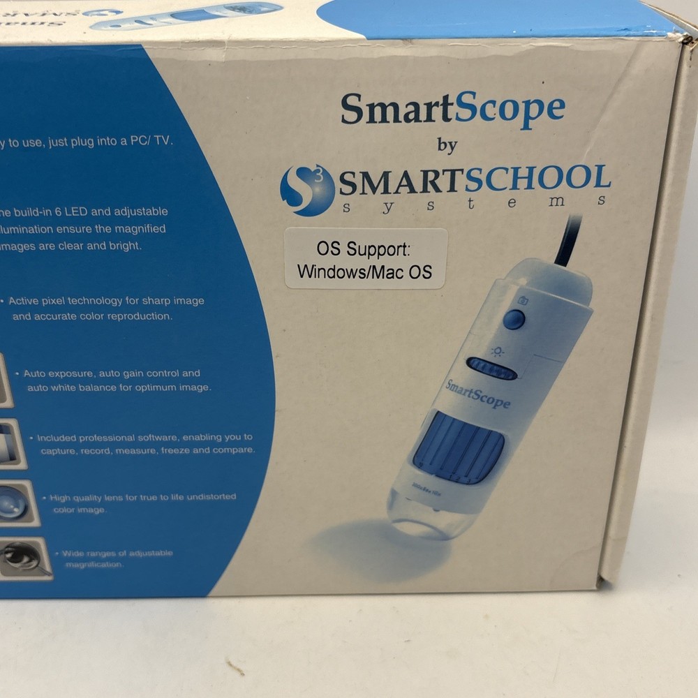 Smart MicroScope By Smart School Systems 200x Digital USB Microscope TESTED WORK