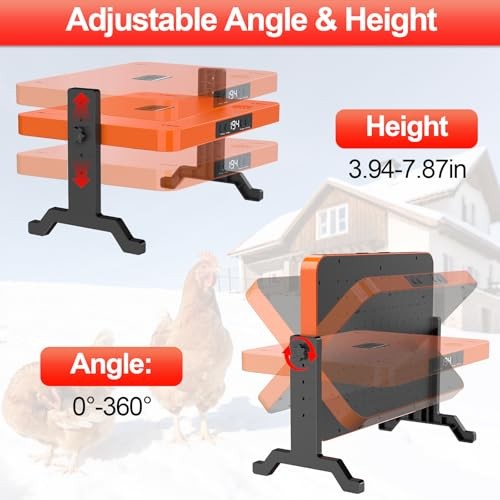 Chick Brooder Heater,200W Chick Heat Brooder Plate with Adjustable Height &