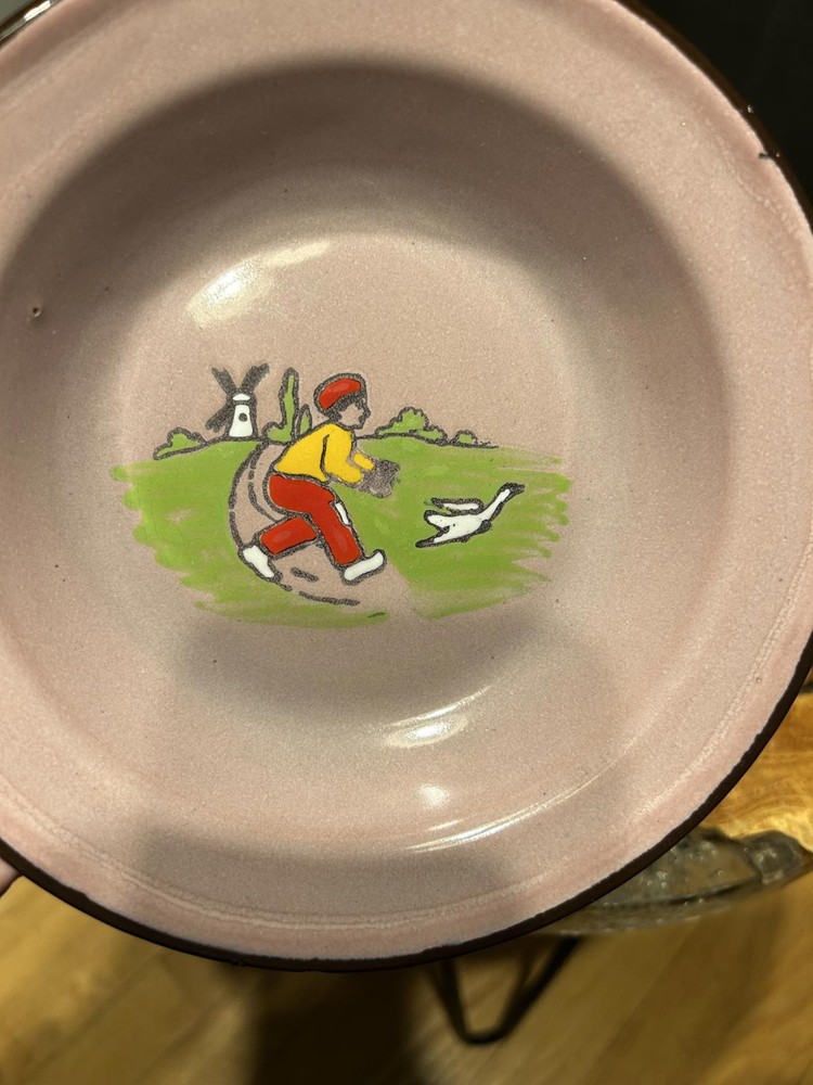 Vintage Hand-Painted Enamelware Dinnerware Set - Germany