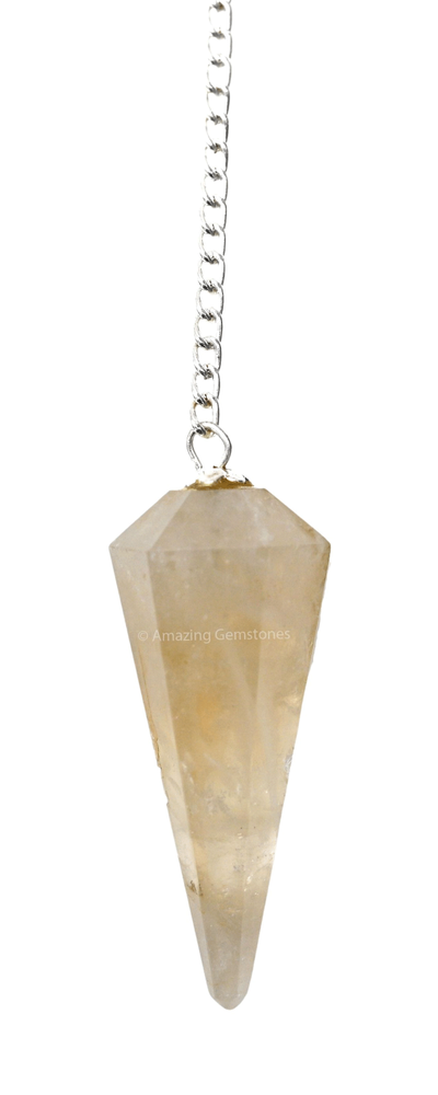 Citrine Dowsing Crystal Pendulum