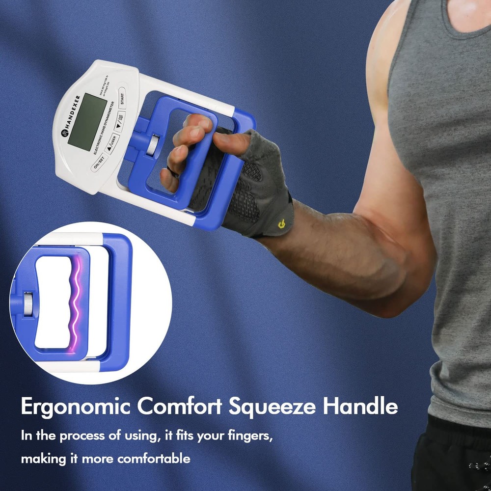 Grip Strength Tester - Hand Grip Dynamometer - Handheld Digital Grip Measurem...