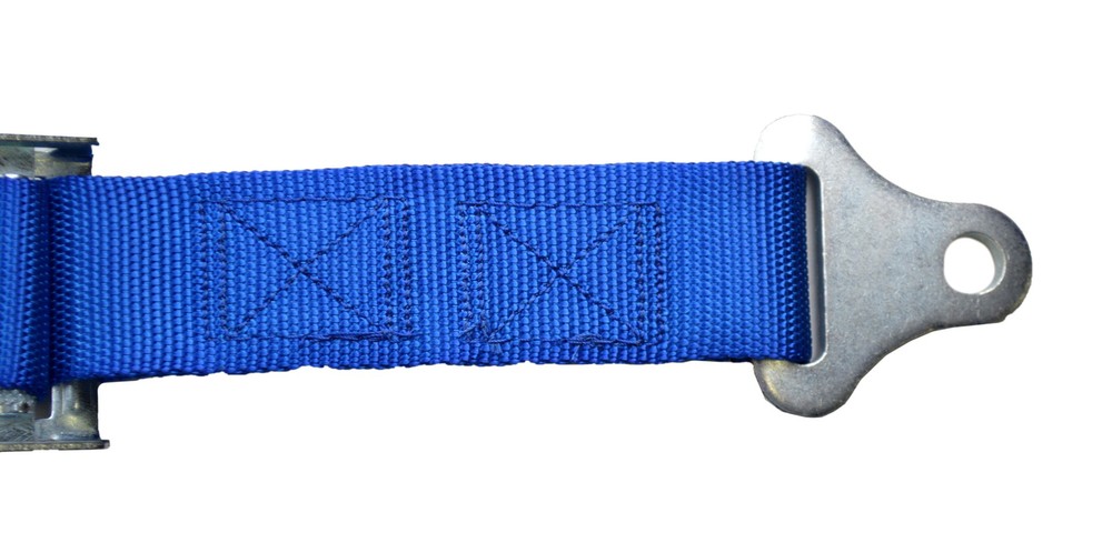 BLUE 4 POINT SEAT BELT HARNESS PULL UP LAP BELTS ROLL BAR MOUNT PUSH BUTTON