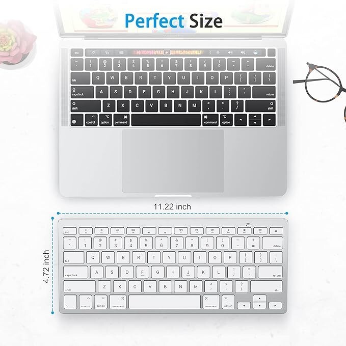OMOTON Bluetooth Keyboard for Mac, Compact Wireless Keyboard Compatible with Mac