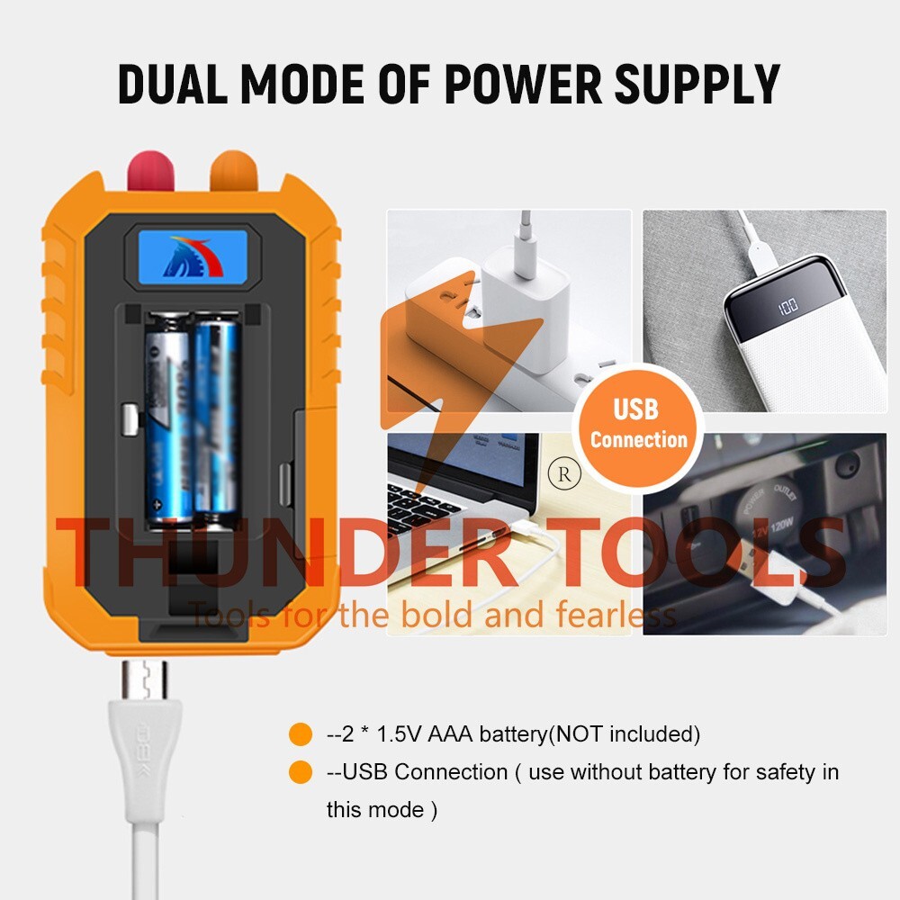 Thunder Tools Handheld Optical Power Meter with 5km Red Light -70~+6dBm