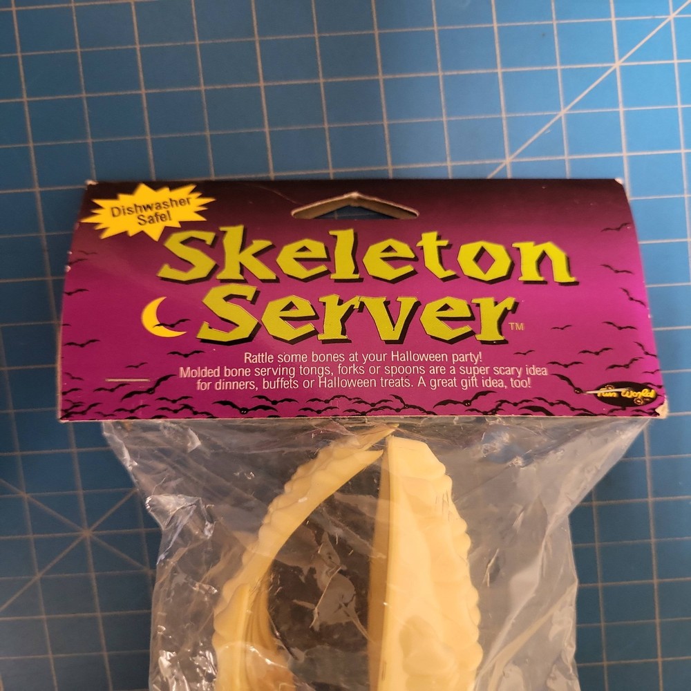 Skeleton Server Serving Tongs Bone Shaped Halloween Party Food Serverware
