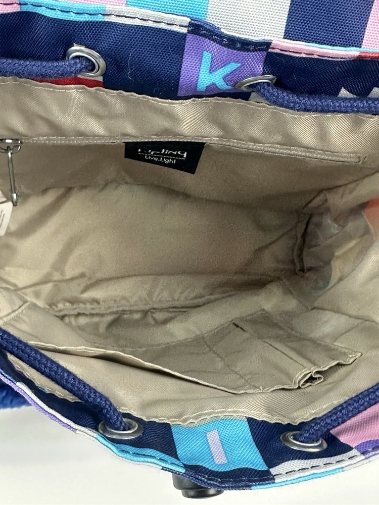 Kipling Kaylin Mini Backpack NWT Multicolor Kipling Cubed Monkey Charm