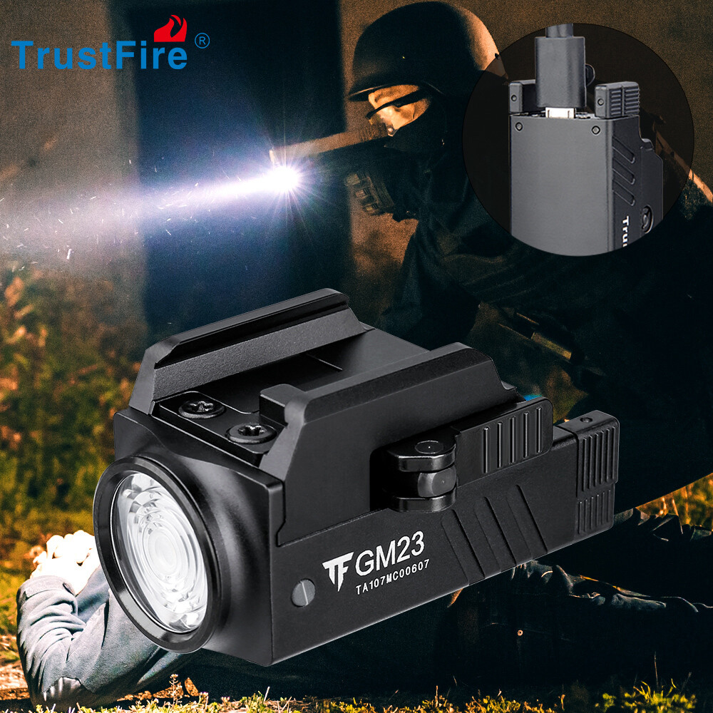 Trustfire Mini Tactical LED Gun Flashlight 800 Lumen Rail Mounted Weapon Light