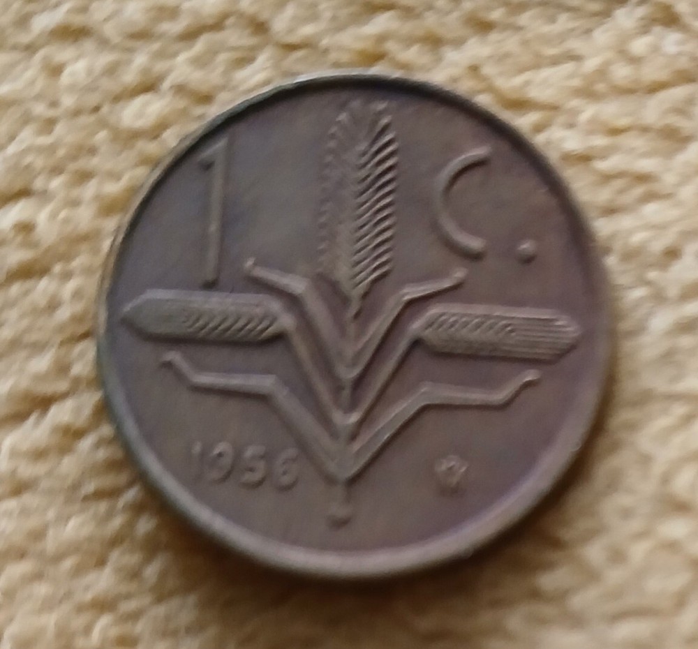 MEXICO - 1956 - ONE CENTAVO  - COIN - VF