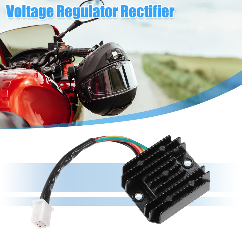 Voltage Regulator Rectifier Replacement for ATV for CG 125cc Black 1 Pcs