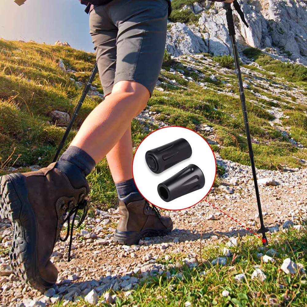 8Pcs Walking Stick Tips, Trekking Pole Tip, Walking Cane Tips Replacement