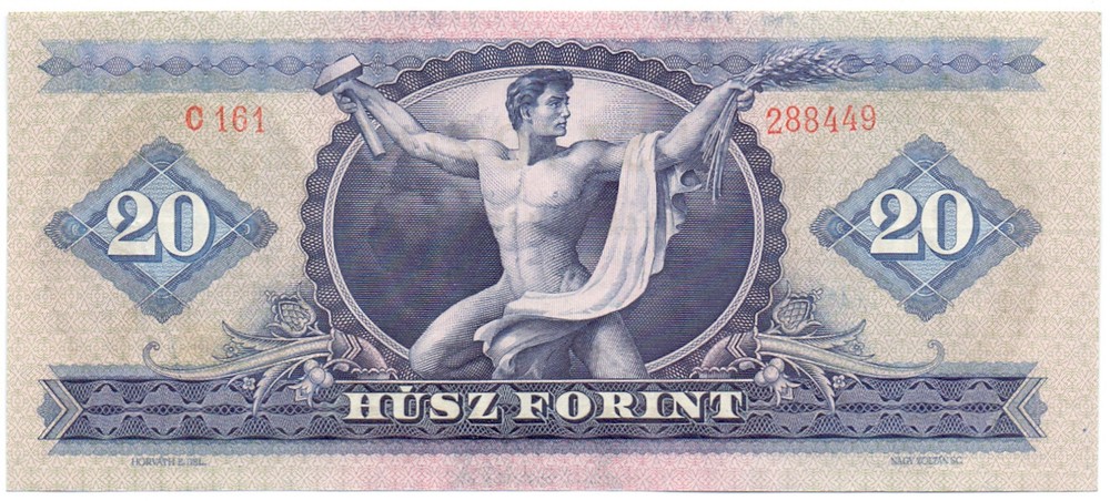 Hungary 20 forint 1969 UNC