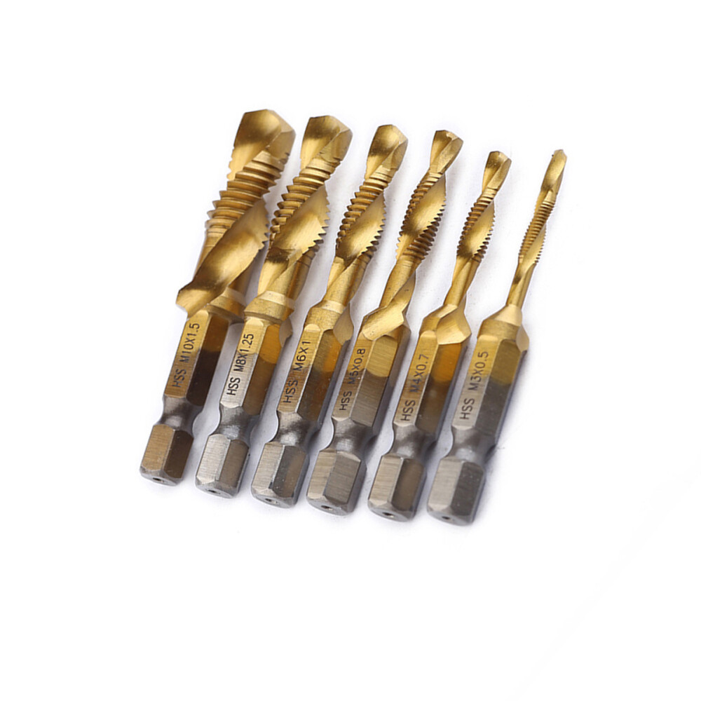 6PCS Practical Cobalt Stubby Drill Bit Set High Drill Set Screw Machine