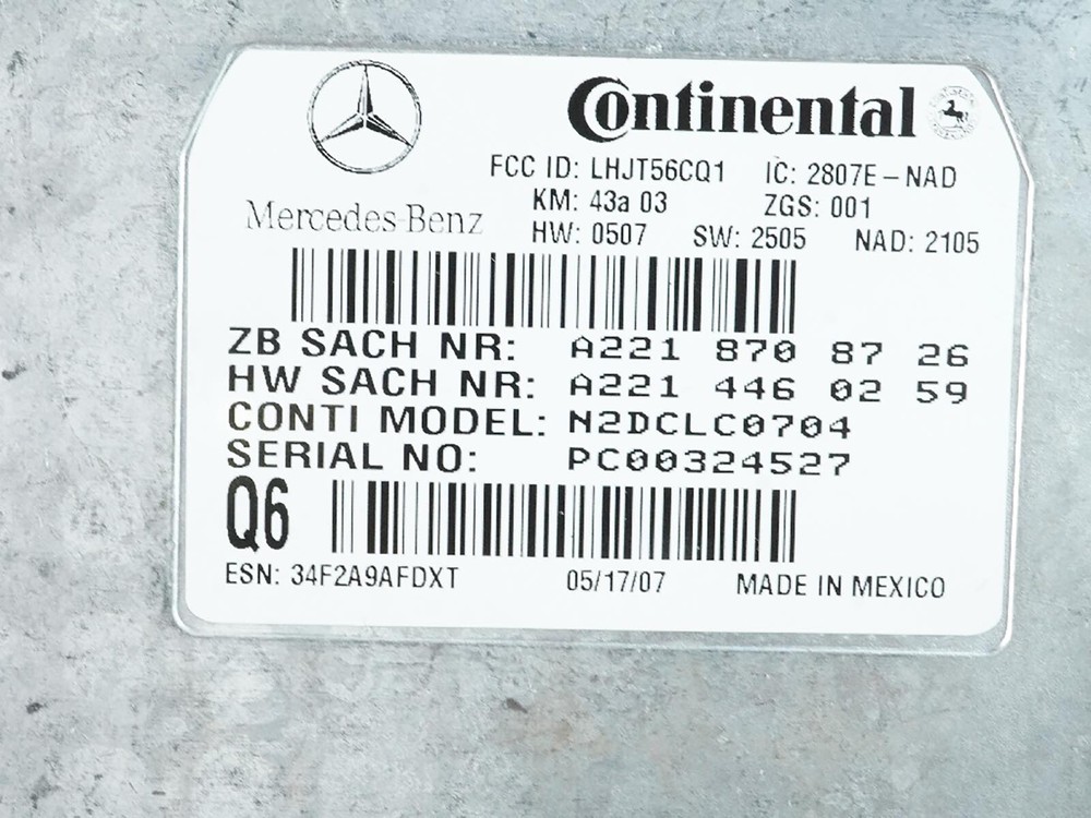 2006 - 2009 Mercedes Benz E Class W211 Voice Communication Module Control Oem
