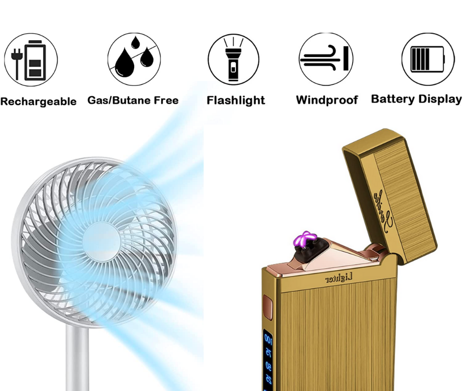Electric Lighter Dual Arc Plasma USB Rechargeable 2020