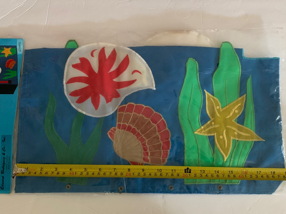 NWT Decorative Mailbox Cover Fabric Ocean Beach Nautical Coastal Theme Shell