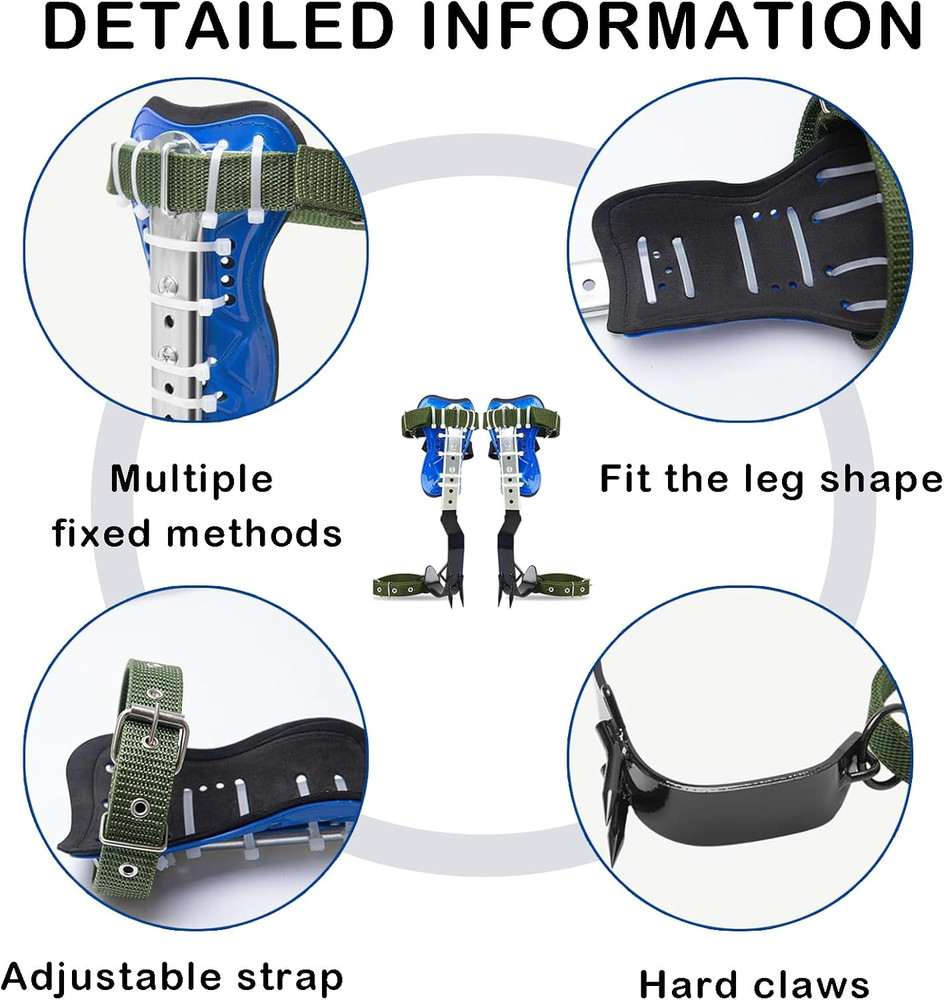 Adjustable Tree Climbing Spikes Set for Fruit Picking & Logging