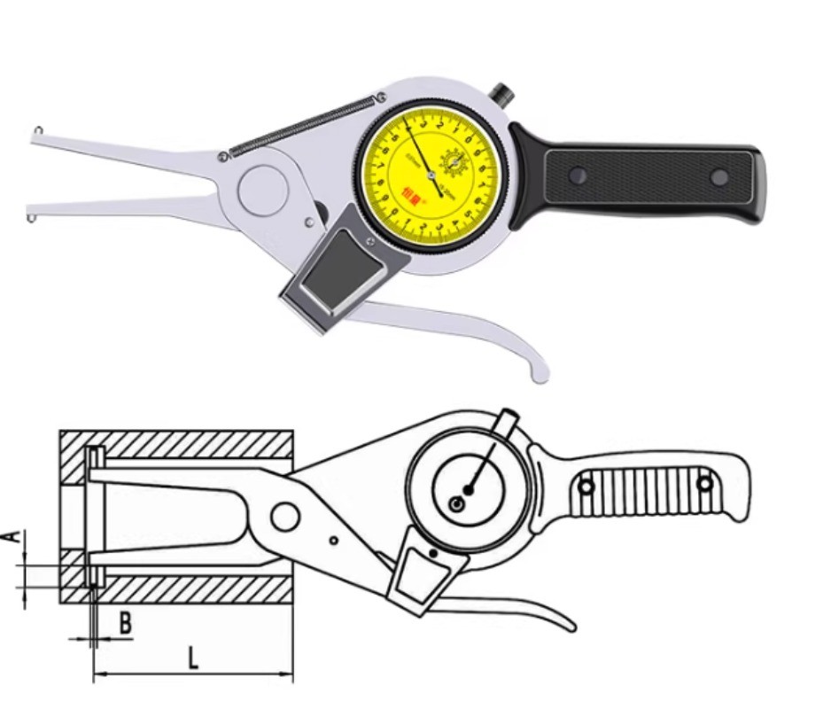 Inside and Outside Caliper Gauge 0.01 Mm Dial Inside Caliper Measuring Tool