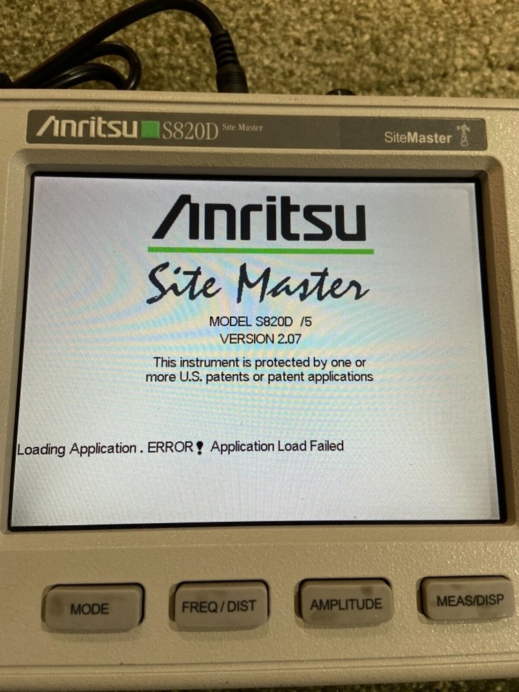 ANRITSU S820D 20GHz Site Master Broadband Cable & Antenna Analyzer Version 2.07
